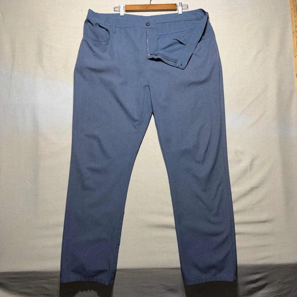 TravisMathew Pants Men 42x32 Blue Straight Open to Close Golf Performance 1MT435